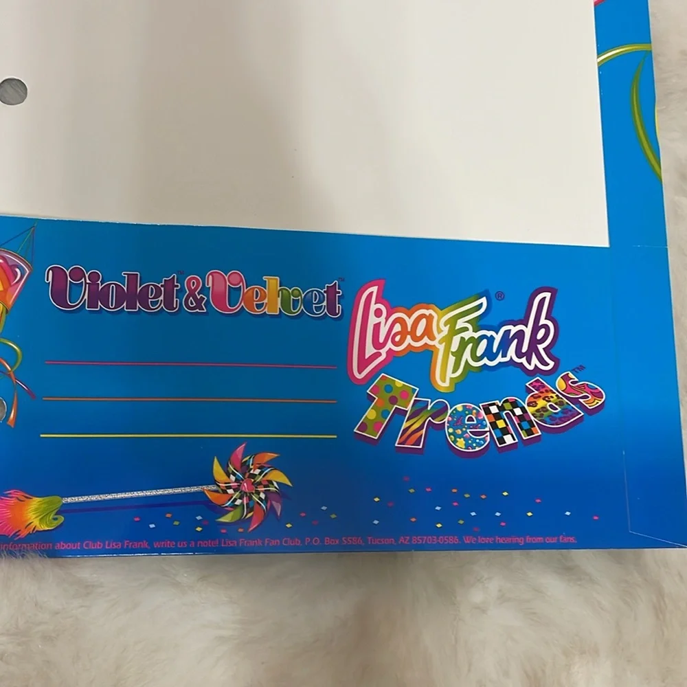 Vintage Lisa Frank folder Violet and Velvet Dog Dogs Colorful Spaniels